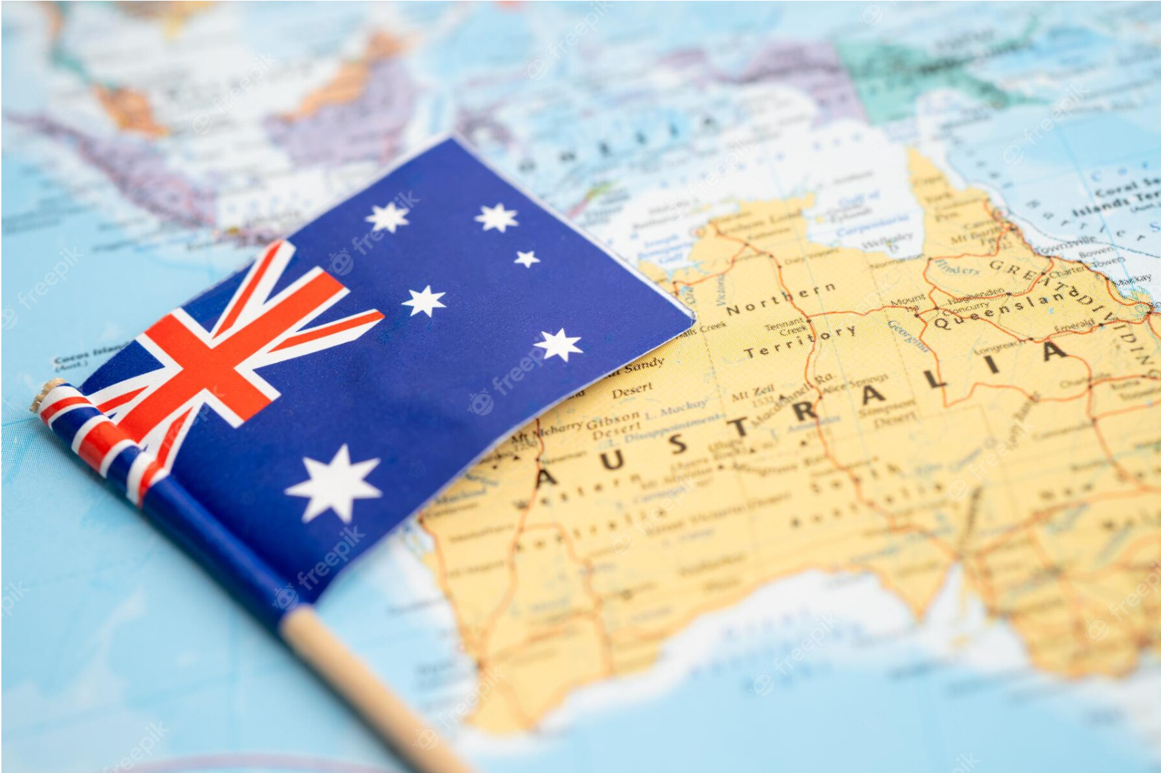 2023 02 10 19 00 44 Premium Photo Bangkok thailand february 7 2021 australia flag on world map 1