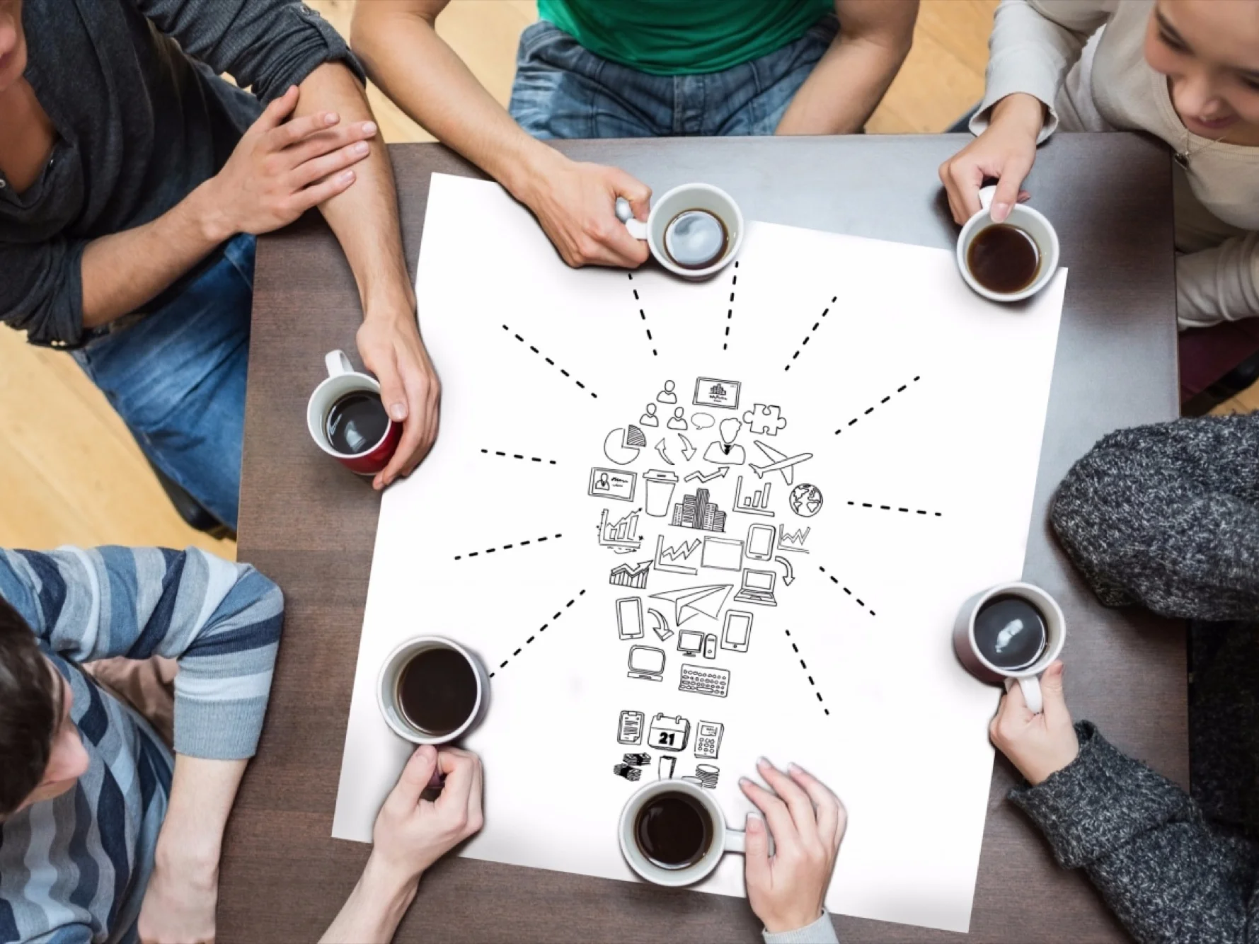20151002163428 people sitting drinking coffee innovation graphic design ideas